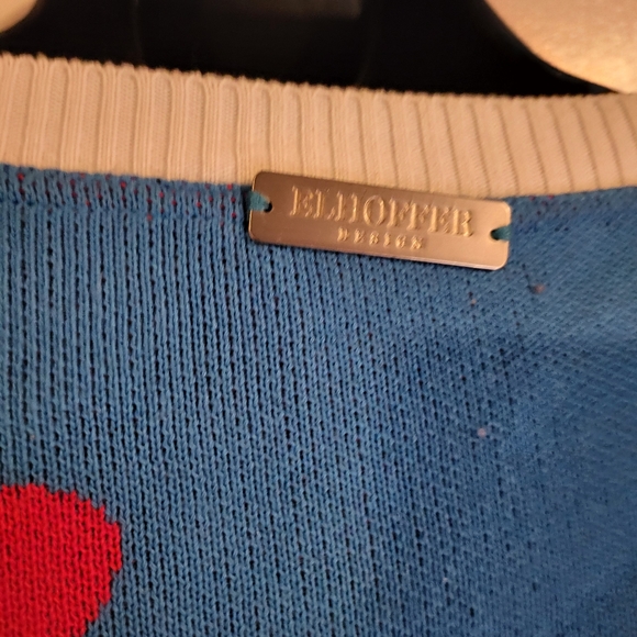 Elhoffer Design Make It Pink & Blue Cardigan ultra rare collab with Unique Vinta - Picture 2 of 4